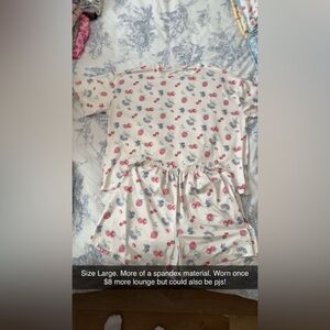 Kids Pajamas with Strawberry Print